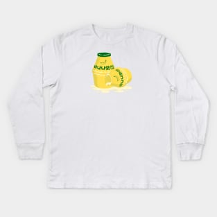 Korean Banana Milk Kids Long Sleeve T-Shirt